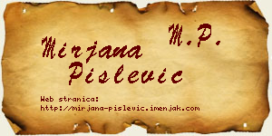 Mirjana Pislević vizit kartica